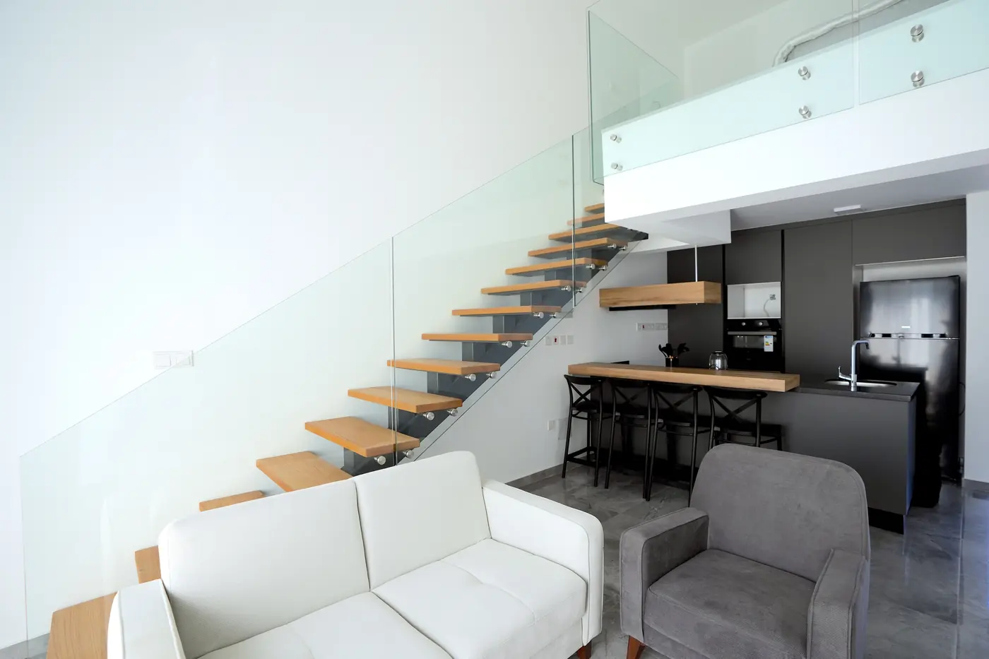 1+1 Loft — asma katlı salon