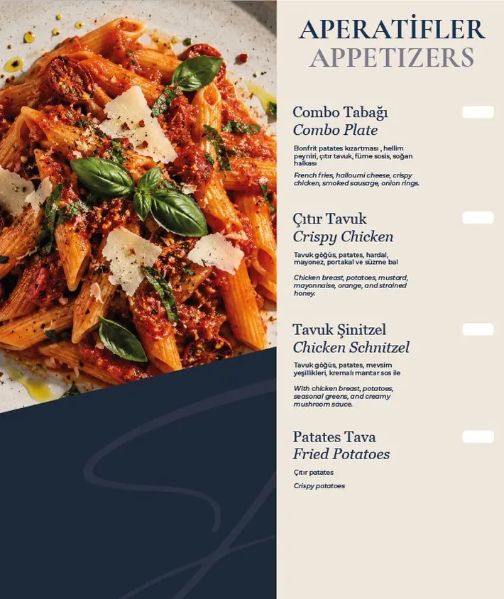 Joy menüsü — Aperatifler